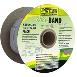 PETEC Karosserie-Dichtband Buthyl (20mm x 2mm 16m) Dichtstoff,Dichtband,Karosseriedichtstoff Grau  87520