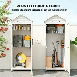 Outsunny Geräteschrank 0,58 x 0,58 m Weiß