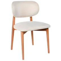 JVmoebel Lehnstuhl Textil beige