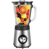 ZELURXX Standmixer, smoothie Maker Mixer, Edesltahl blender, 500W, 1,5 Liter, Schwarz - Schwarz