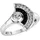 VIVANCE Fingerring "925-Sterling Silber rhodiniert Zirkonia" Gr. 58, weiß, Fingerringe, Damen, 058 (18,5), Silber 925 (Sterlingsilber), Fingerring