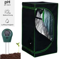 Mucola - Growbox Gewächshaus Indoor Pflanzenzelt Zuchtzelt Growroom Zuchtschrank Darkroom Zimmergewächshaus Growschrank - 80x80x180 cm