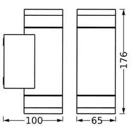 LEDVANCE Außenleuchte Aluminium 17,6 cm inkl. Bewegungsmelder grau