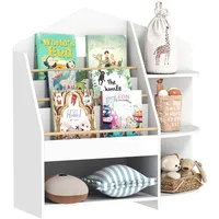 aiyaplay Kinderregal mit 4 offenen Fächern 80 x 30 x 79,7 cm Kiefer weiß