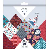 Clairefontaine 95347C - Pack mit 60 Blatt Origamipapier, mit 3 Formaten, 10 x 10cm, 15 x 15cm, 20 x 20cm, 70g, 1 Pack, Hanayo