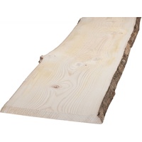 Trendline Massivholzbrett Weißtanne mit Baumkante 100 x 24 - 30 cm, 28 mm