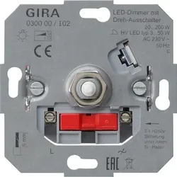 Gira EINSATZ Dimmer, Drehknopf, 20-200W, universal,