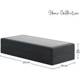 home collective Boxspringbett 90 x 200 cm H2 Anthrazit