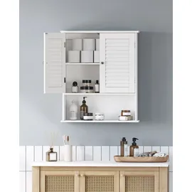 VASAGLE Badezimmerschrank 20 x 60 x 70 cm Weiß