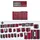 Vicco R-Line Küchenzeile 140 cm bordeaux hochglanz/anthrazit