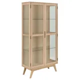 Actona Vitrine Marte 94 x 40 x 192 cm Beige/Weiß