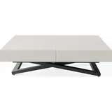 WFL GROUP Cavetta Beige Holzoptik 120-200 x 80 x 27-76 cm