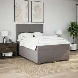 vidaXL Boxspringbett 140 x 200 cm Taupe