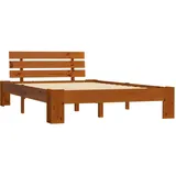 furnicato Massivholzbett 120 x 200 cm Braun