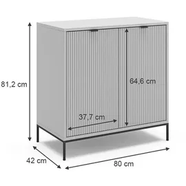 Vicco Eliza 80 x 81,2 x 42 cm Grau