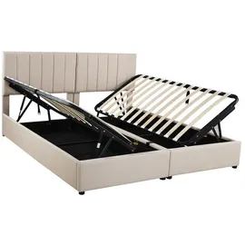 XDOVET Polsterbett 180 x 200 cm Beige