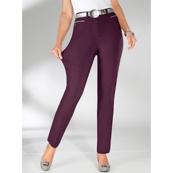 Thermohose STEHMANN, Damen, Gr. 255, Extrakurzgrößen, rot (bordeaux), 76% Viskose, 21% Polyamid, 3% Elasthan, unifarben, lang, Hosen Thermohose Gerade Hose
