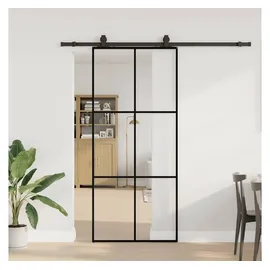 vidaXL Schiebetür rechts 90 x 205 cm schwarz