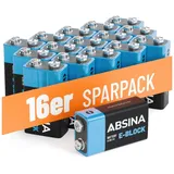 Absina 9V Blockbatterie Alkaline 1 St.
