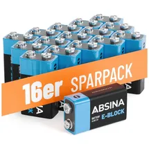 Absina 9V Blockbatterie Alkaline 1 St.