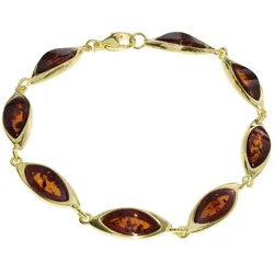 Armband OSTSEE-SCHMUCK "Ostsee-Schmuck Armband Tonje Armband Tonje", gold (goldfarben), Armbänder, Damen, 19cm, Silber 925 (Sterlingsilber)