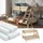VitaliSpa Etagenbett Everest 140 x 200 cm Kiefer massiv natur beige