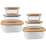 ideoon home Hochwertige Vorratsdosen 2-tlg. Transparent/Braun
