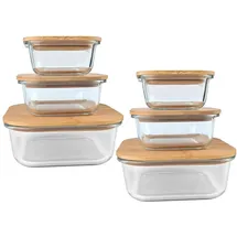 ideoon home Hochwertige Vorratsdosen 2-tlg. Transparent/Braun