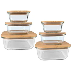 ideoon home Hochwertige Vorratsdosen 2-tlg. Transparent/Braun