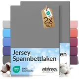 Etérea, Fixleintuch, Jersey Fixleintuch 2er Set (180 x 200 cm, 200 x 200 cm)