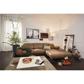 Musterring Wohnlandschaft MR 2490 Ecksofa mit erstklassigem Sitzkomfort, Long-Life-Leder, Fuß schwarz, Sitzhöhe 48cm, wahlweise mit Funktionen, Maße 342x207 cm