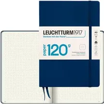 Leuchtturm1917 Notizbuch Medium A5, 120g Edition Hardcover 203 nummerierte Seiten, Marine, dotted
