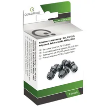 Quadrios 2102CA119 Kabelverschraubung Sortiment PG13.5 PA66 Schwarz 1 Set