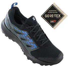 Salomon Wander GTX Herren Black/Darkest Spurce/Ibiza Blue 42 2/3