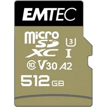 Emtec ECMSDM512GXC10SP Speicherkarte 512 GB MicroSDXC UHS-I U3 V30 A2 Adapter