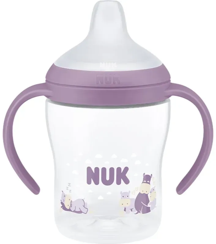NUK Perfect Match Hippo Lernflasche mit Temperaturkontrolle 6m+ 150 ml