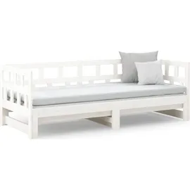 vidaXL Tagesbett Ausziehbar 90 x 200 cm weiß