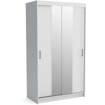 masseno Schwebetürenschrank NICOLA 120 x 215 x 60 cm Weiß