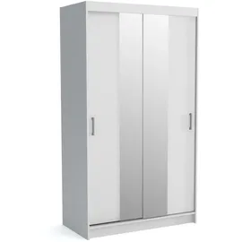 masseno Schwebetürenschrank NICOLA 120 x 215 x 60 cm Weiß