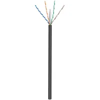 goobay 57293 CAT 6 Outdoor Netzwerkkabel, U/UTP, Schwarz