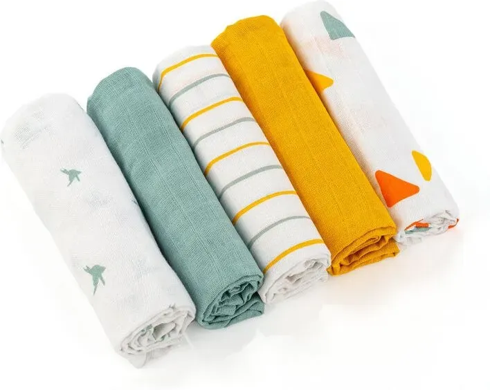 LaLoona Mullwindeln 5er Pack - Mint Gelb
