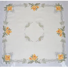 Stickereien Plauen Tischdecke Lilienzeit Ø 28 cm mehrfarbig