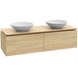 Villeroy & Boch Villeroy und Boch Legato Waschtischunterschrank B59900RK 160x38x50cm, für 2 Waschtische, Stone Oak