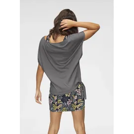 KangaROOS Sommerkleid Mini Blumen Rosa/Anthra 36/38