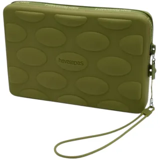Havaianas Mini Bag Candy Pop – bunte wasserdichte Silikon-Tasche, kompakt und vielseitig, mit Reißverschluss – ideal für Strand, Festival, Reisen, Green Olive - S