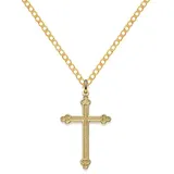 HOPLO Kreuzanhänger Anhänger Kreuz 585 Gold mit Kette 2,6 mm 585 Gold, Made in Germany