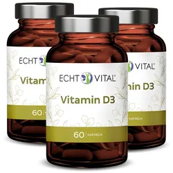Echt Vital Vitamin D3 - 3 Gläser 3x60 St