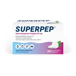 Superpep Reise Kaugummi Dragees 20 mg 20 St