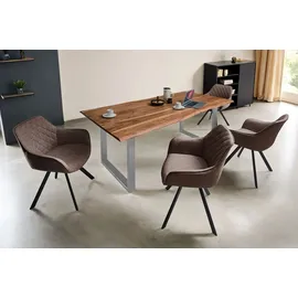 sam möbel gmbh MILO 300 x 77 x 100 cm Akazie natur/beige