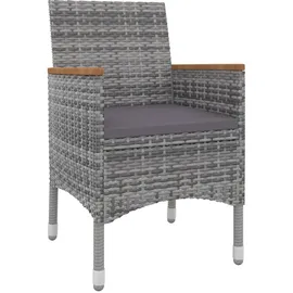 vidaXL Garten-Essgruppe 5-tlg. Grau